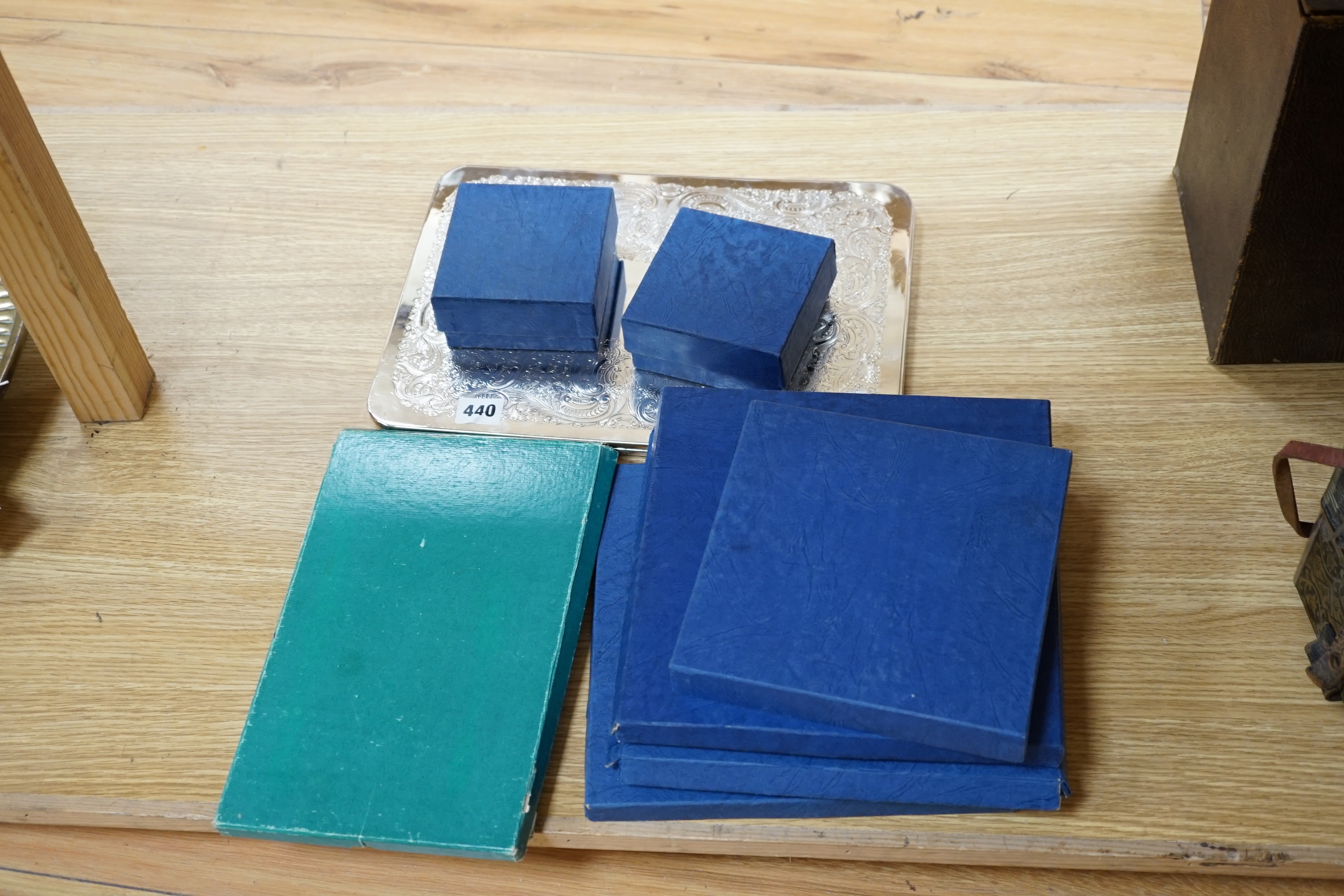 Baker Ellis silver plated coasters and place mats
